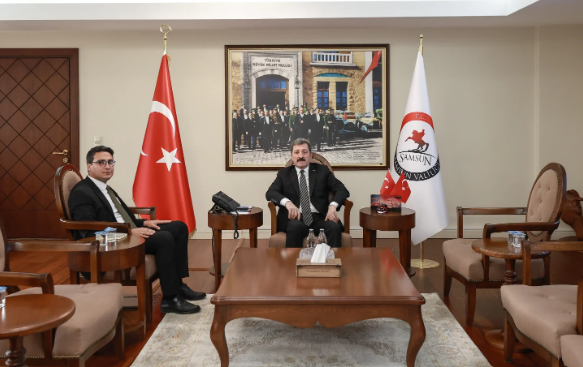 Asarcık Kaymakam Vekili Ahmet Tayyip Korkmaz’tan Vali Orhan Tavlı’ya Ziyaret