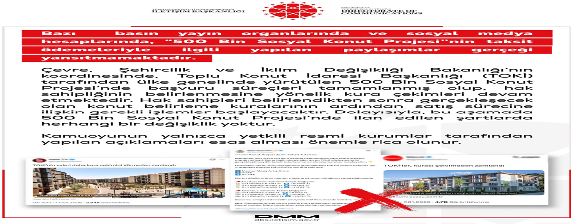 500 Bin Sosyal Konut Projesi’ Açıklaması