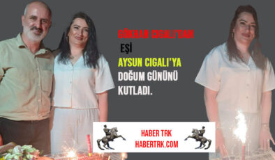 Milli Yol Partisi Karadeniz Bölge Başkanı Gökhan Cıgalı’dan Eşi Aysun Cıgalı’ya Doğum Gününü Kutladı.