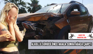 Atakum’da  Kaza: Alkollü Sürücü Önce Araca Sonra Ağaca Çarptı