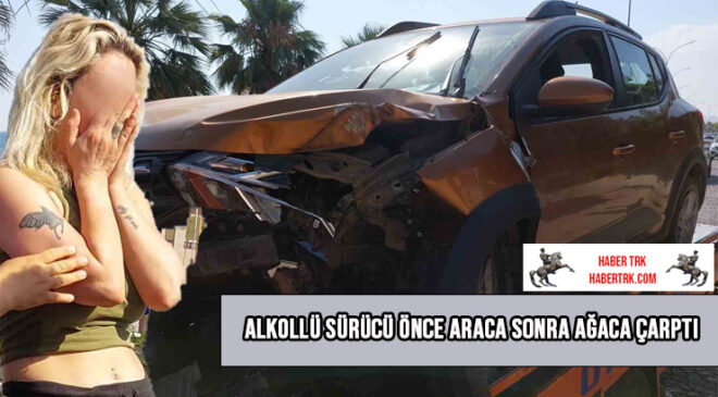 Atakum’da  Kaza: Alkollü Sürücü Önce Araca Sonra Ağaca Çarptı