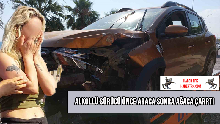 Atakum’da  Kaza: Alkollü Sürücü Önce Araca Sonra Ağaca Çarptı