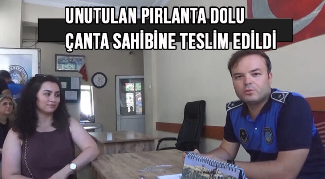 Unutulan Pırlanta Dolu Çanta Sahibine Teslim Edildi