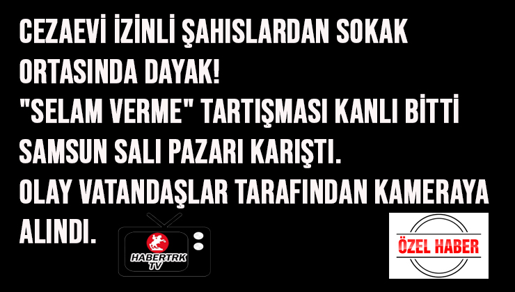 Cezaevi İzinli Şahıslardan Sokak Ortasında Dayak!