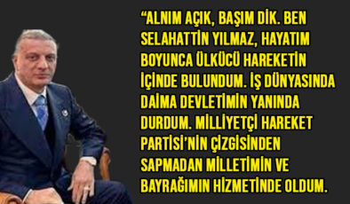 Selahattin Yılmaz’dan İddialara Sert Tepki: “Alnım Açık, Başım Dik”