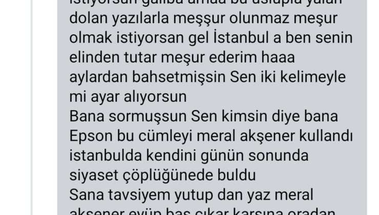 Yakakent Dernekler Federasyonu Genel Başkanı Eyüp Baş’tan Skandal Tehdit!